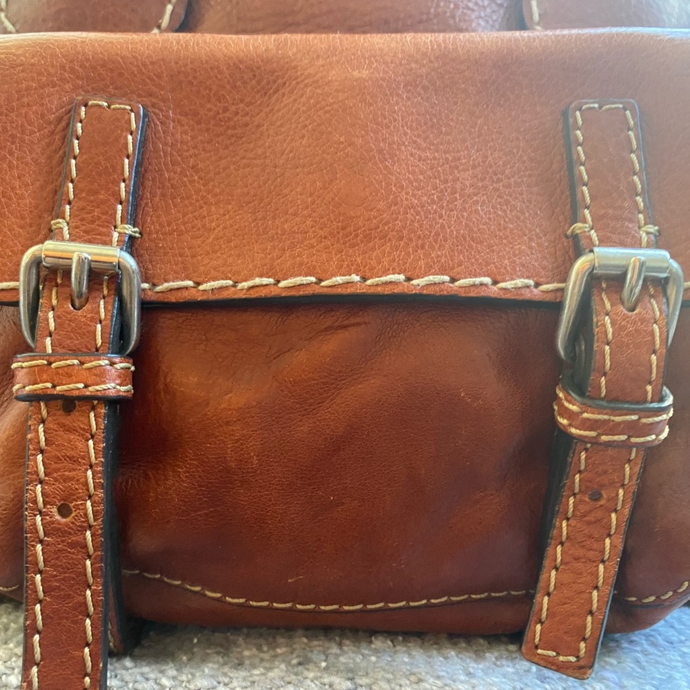 Authentic Chloe Brown Leather Medium Handbag/ Sat… - image 3